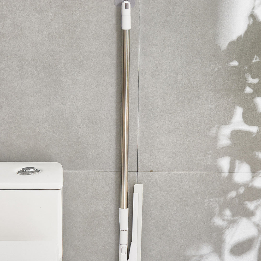 Telescopic Floor Squeegee Scrubber Long Handle Squeegee White