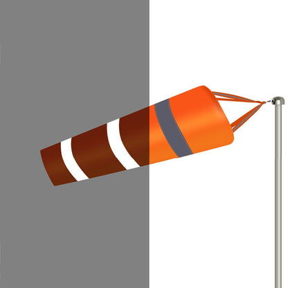 Outdoor Direction Measurement Windsock with Reflective Belt