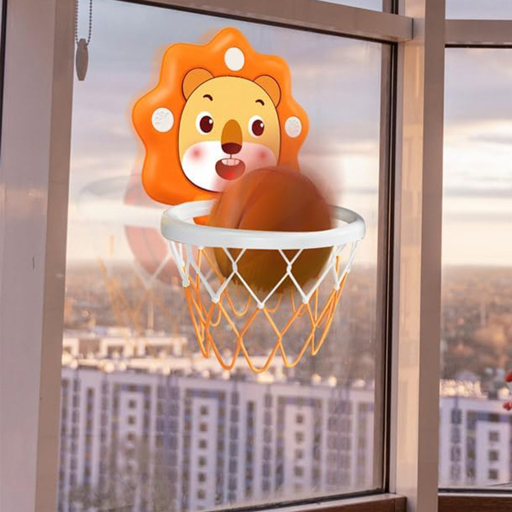 Adjustable Indoor Basketball Hoop for Kids ¨C Toddlers Mini Basketball Set Yellow