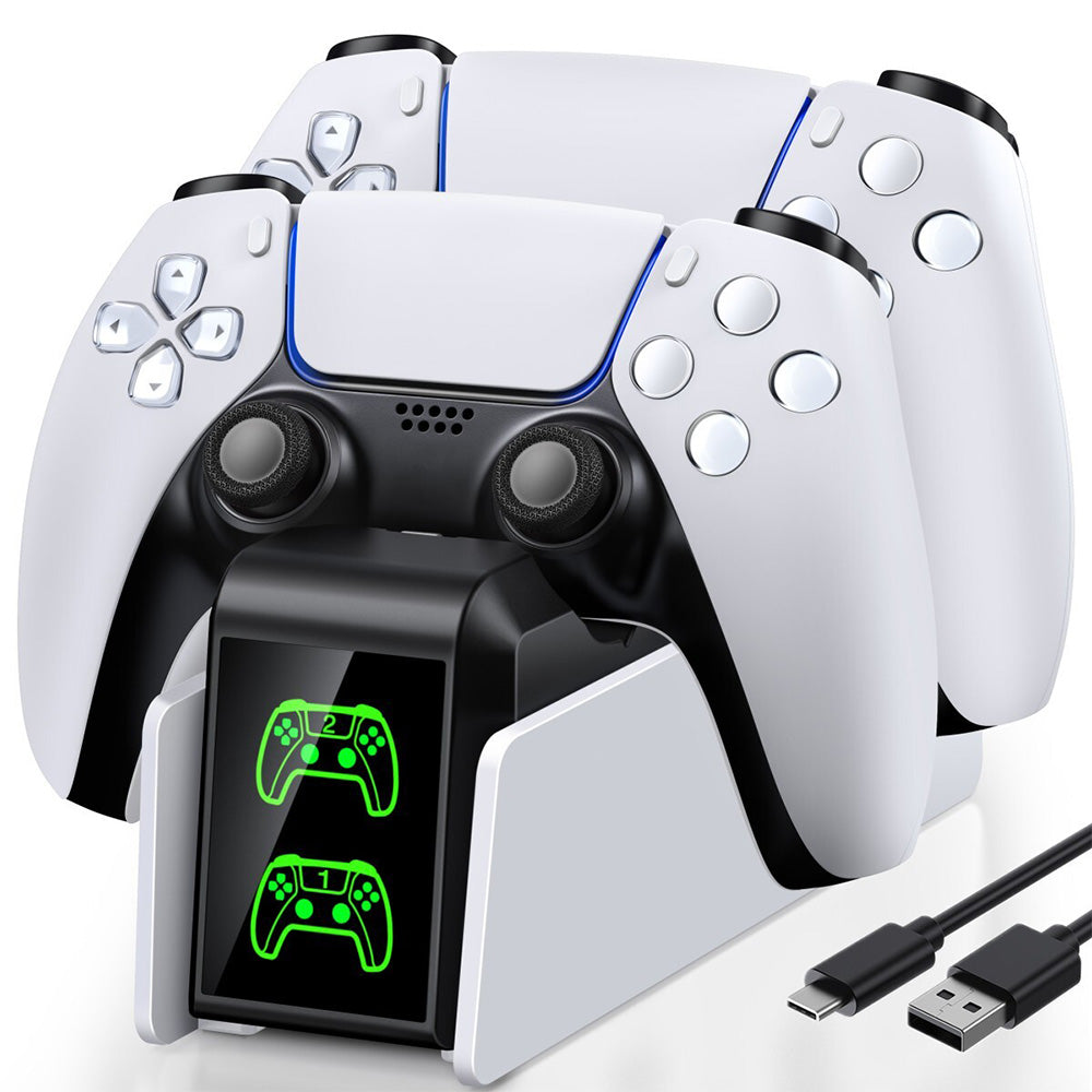 PS5 Controller Charging Dock ââ‚?Dual Fast Charger with LED Indicator