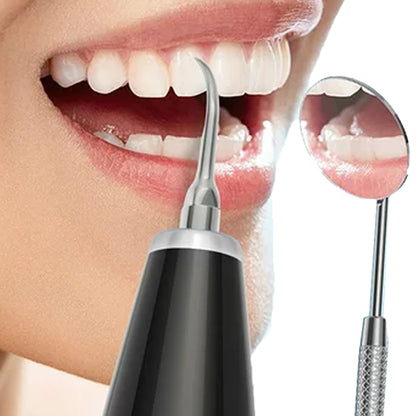 Electric Ultrasonic Plaque Remover Teeth Cleaning Kit Dental Calculus Remover LED Light -Black