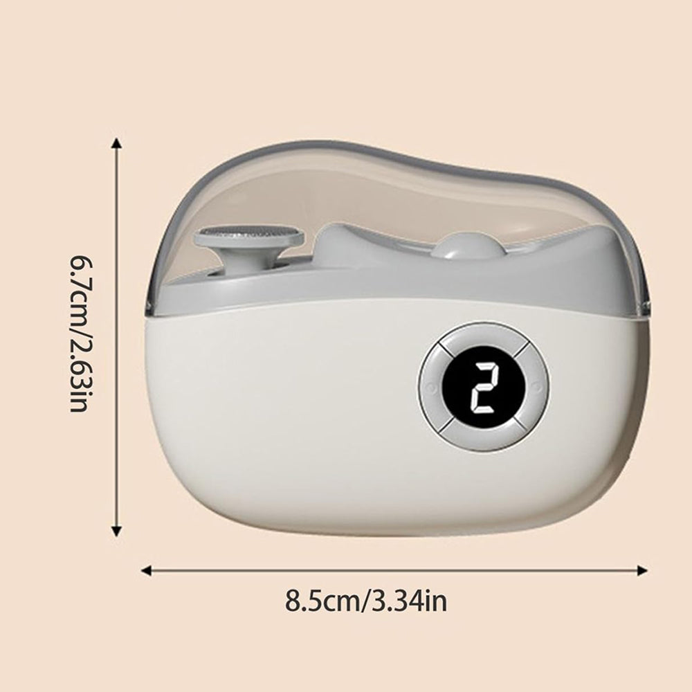 2-in-1 Electric Nail Clipper Trimmer 3 Speed Electric Toenail Clippers - White