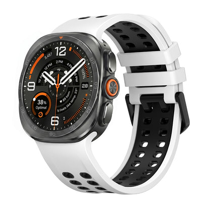 Silicone Watch Band for Samsung Galaxy Watch Ultra2 Ultra 2025 47mm - White