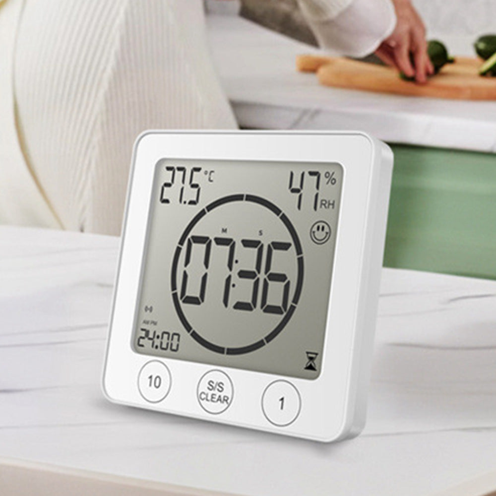 Digital Shower Clock Hygrometer Indoor Thermometer with Timer