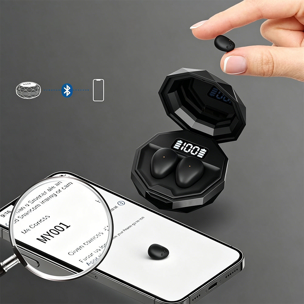Wireless Bluetooth Earbuds Invisible Earbuds-Black