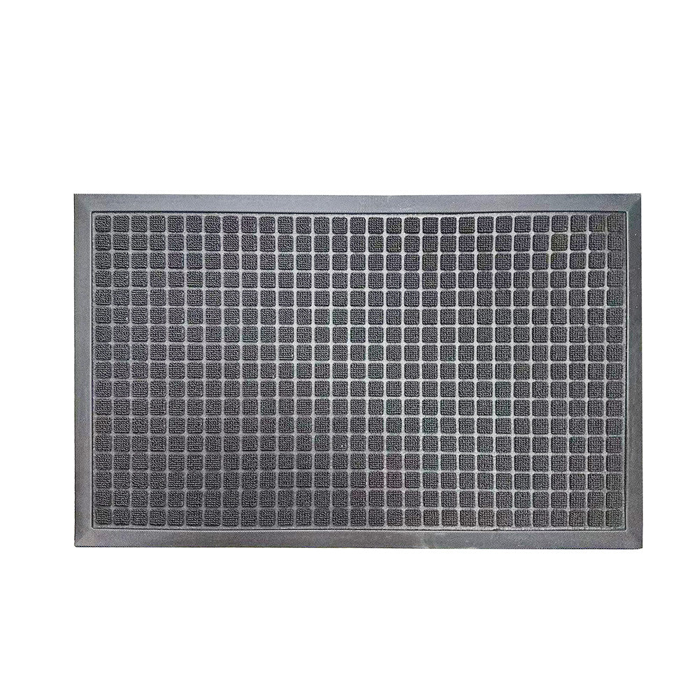 PVC Entrance Floor Mat with Slip Resistant Rubber Backing - Grey