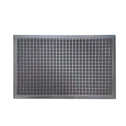 PVC Entrance Floor Mat with Slip Resistant Rubber Backing - Grey