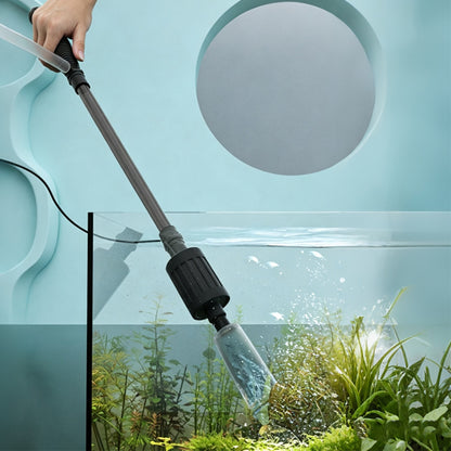 2 in 1 Electric Aquarium Gravel Cleaner Fish Tank Vacuum Cleaner