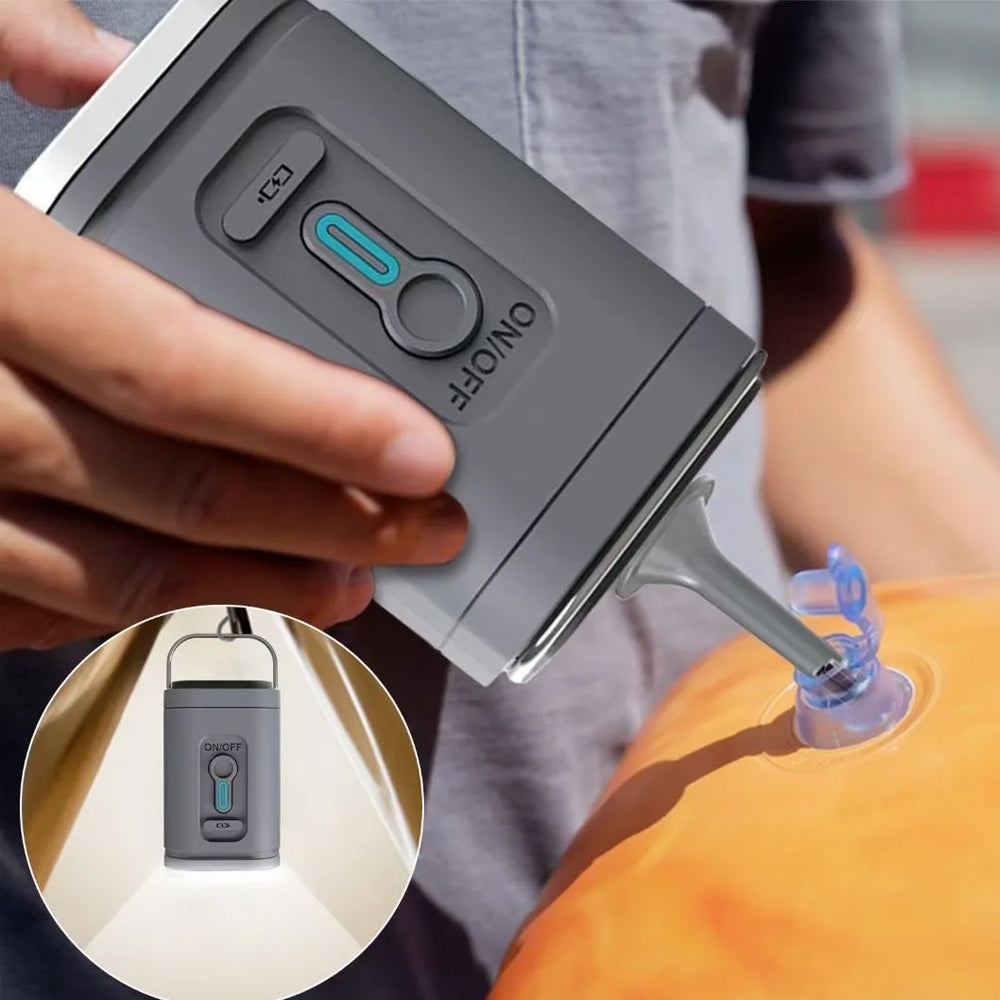 Mini Electric Air Pump with LED Light Rechargeable Portable Outdoor Pump for Pool Floats Air Bed Mattress Swimming Ring