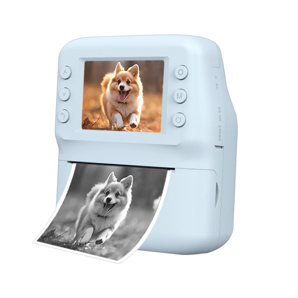 Instant Print Camera 1080P HD Portable Digital Camera with 32GB TF Card Gift Blue