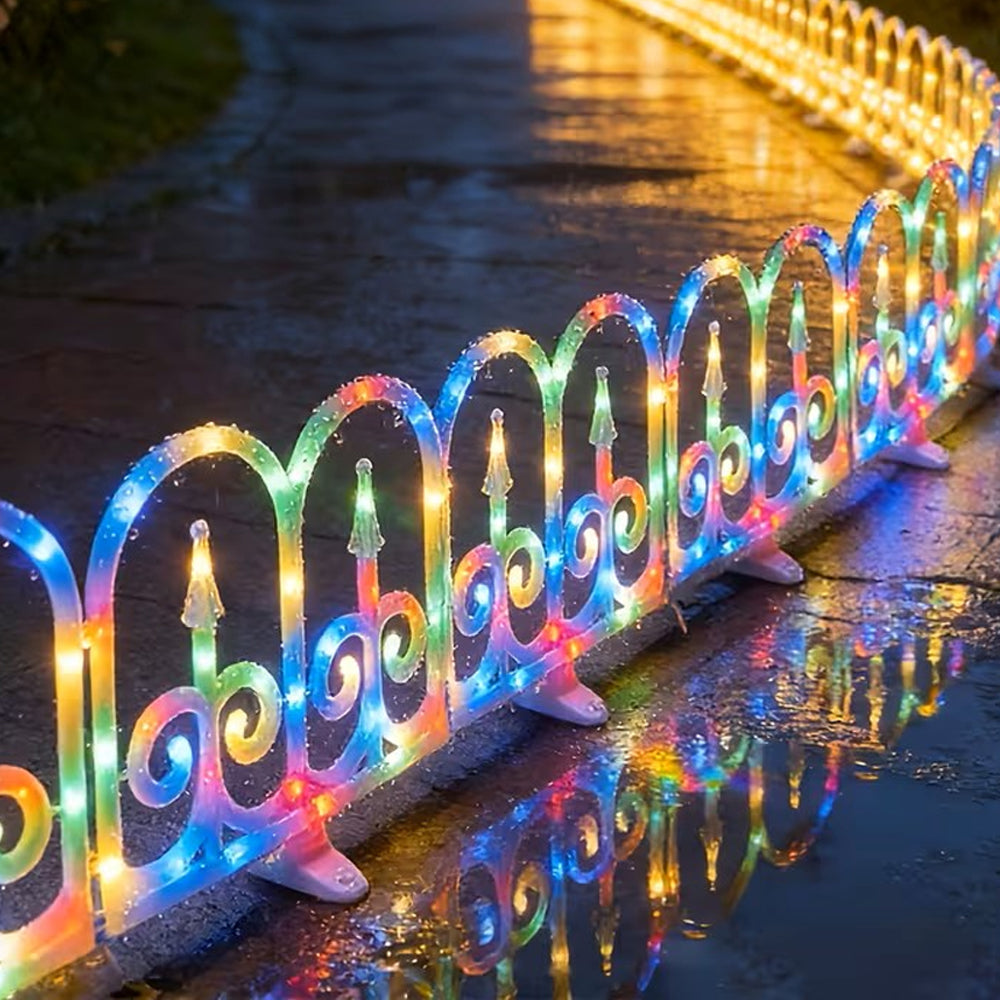 8 Pack European Arch Solar Light IP65 Solar Garden Fence Light - Colorful
