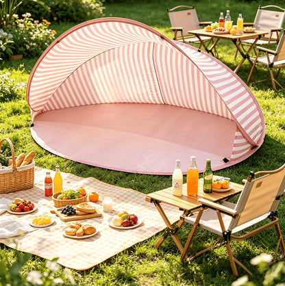 Pop Up Beach Sun Shade Tent for 1 to 2 People - Pink