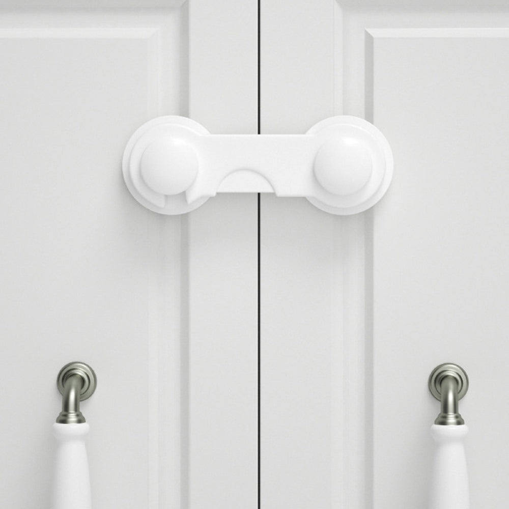 Set of 10Pcs Child-Proof Cabinet Locks Self-Adhesive Fridge Lock Child Safety Latches White