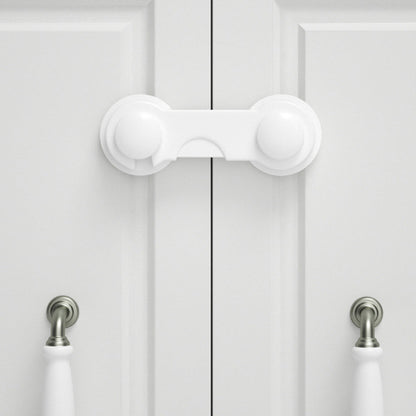 Set of 10Pcs Child-Proof Cabinet Locks Self-Adhesive Fridge Lock Child Safety Latches White