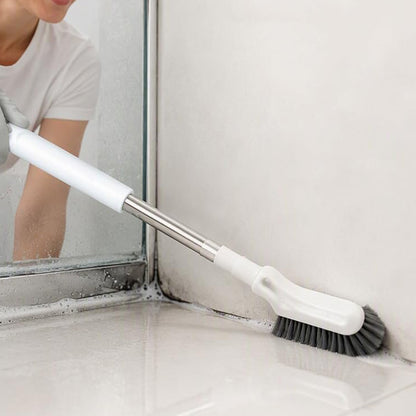 Telescopic Bathroom Cleaning Brush Tile Grout Scrubber with Stiff Bristles