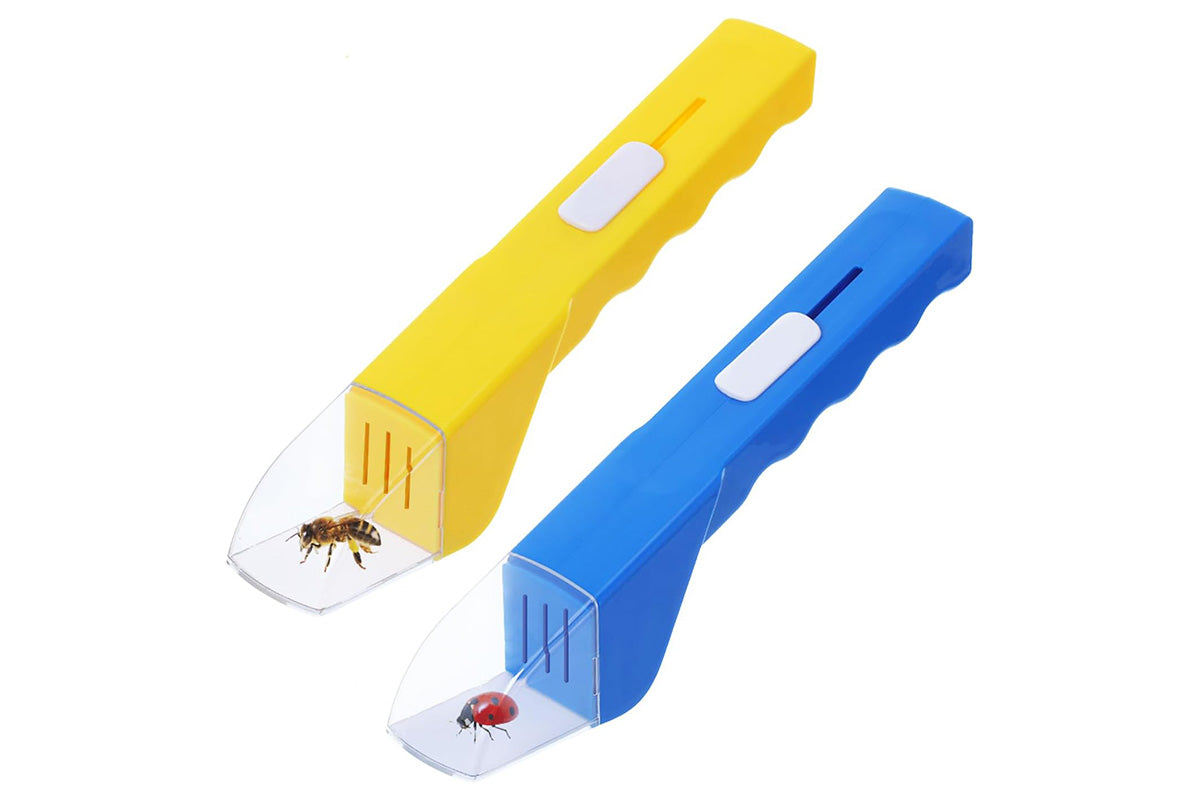 2Pcs Bug Catcher for Little Ones Bug trap Kit for Butterflies Bees-Blue and Yellow
