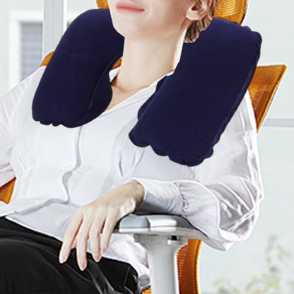 2 Pack Inflatable Travel Neck Pillow-Dark Blue