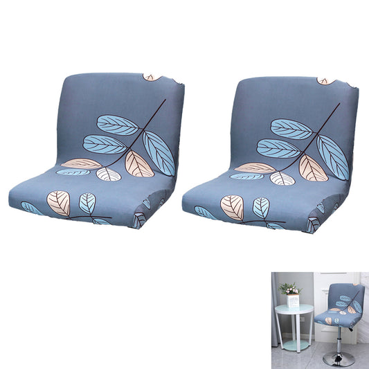 2Pcs Stretch Chair Cover Stool Protectors Slipcovers for Low Short Back Chair Bar Stool Chair -Grey