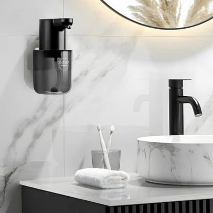 Touchless Automatic Electric Foaming Soap Dispenser 4-Level Adjustable Rechargeable Soap Dispenser Black