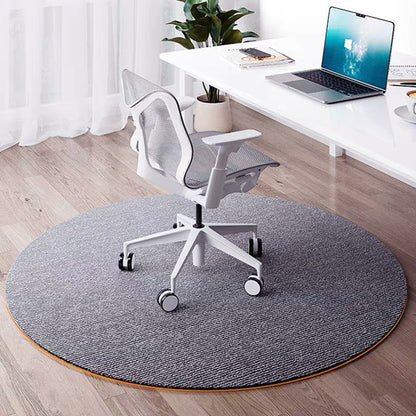 Round Office Chair Mat Anti Slip Floor Protector - Grey