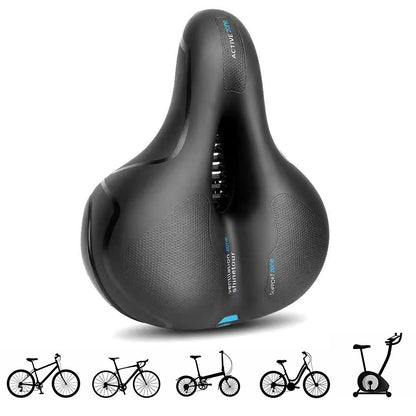 Air Cushion Shock Absorbing Mountain Bike Saddle Seat-Blue