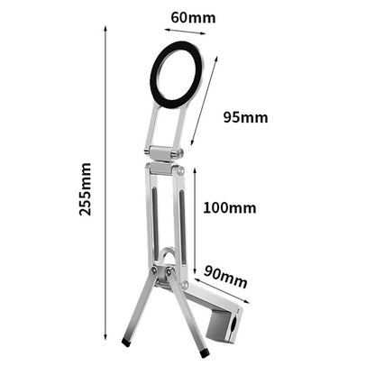 360 Degree Rotating Tripod Adjustable Aluminum Magnetic Phone Tripod for Android iPhone 12 to 17-Silver