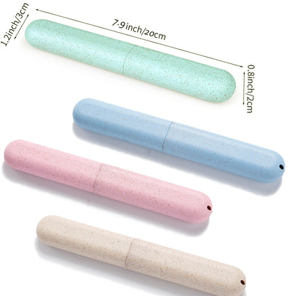 4 Pcs Travel Toothbrush Case Hard Shell Plastic Cover