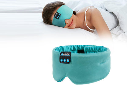 Bluetooth Sleep Mask with Headphones Music Eye Mask for Sleeping Travel Meditation -Green