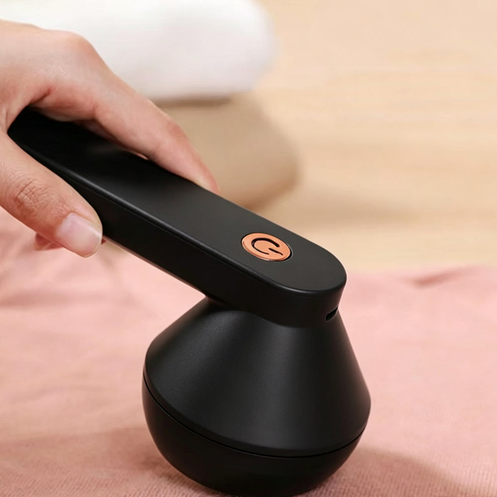 Rechargeable Electric Fabric Shaver and Clothing Fuzz Remover - Black