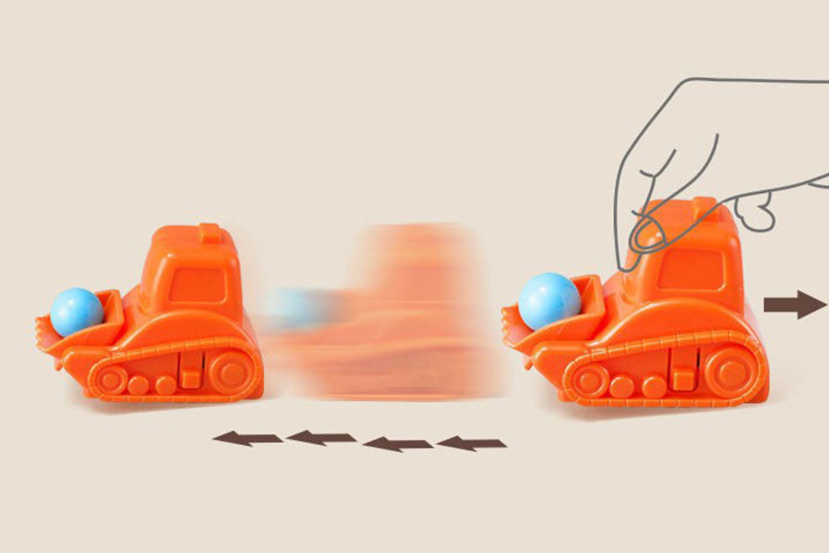 Toy STEM Board Game Logic Road Builder Brain Teasers Puzzles-1 Bulldozer and 3 Balls Type