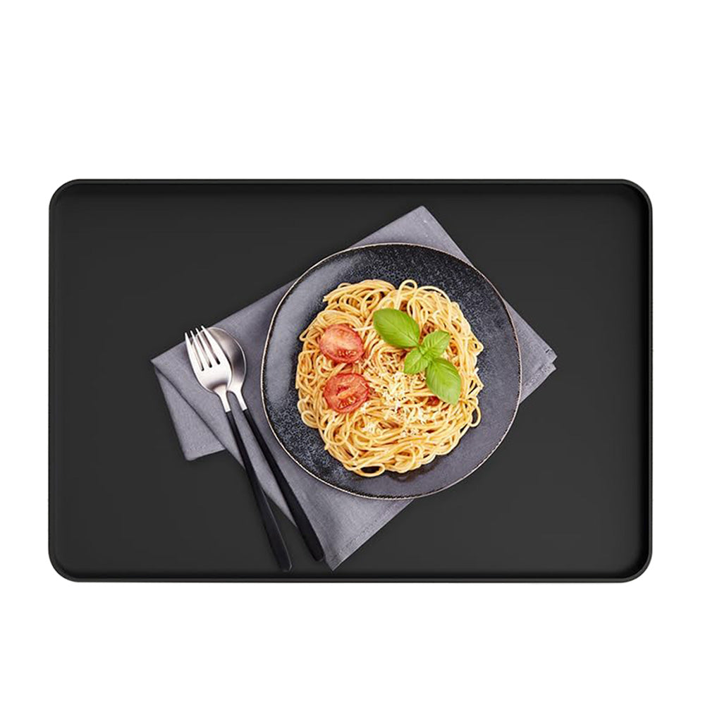 2-in-1 Silicone Coffee Mat Kitchen Countertop Mat with Detachable Dish Drying Mat