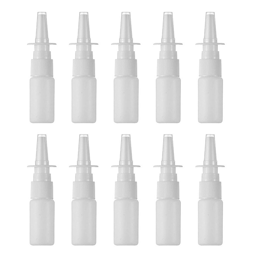 10 Piece 5 ml PET Refillable Fine Mist Spray Pump Bottles - White