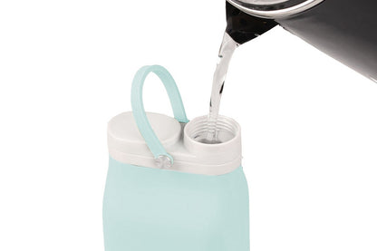 600ml Collapsible Water Bottle Outdoor Folding Silicone Cup Travel Sport Portable Sports Travel Water Bottles-Green