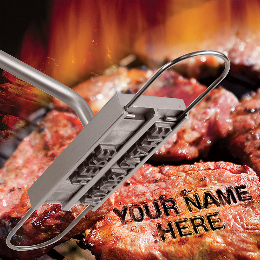 BBQ Meat Branding Iron Including Set of Letters