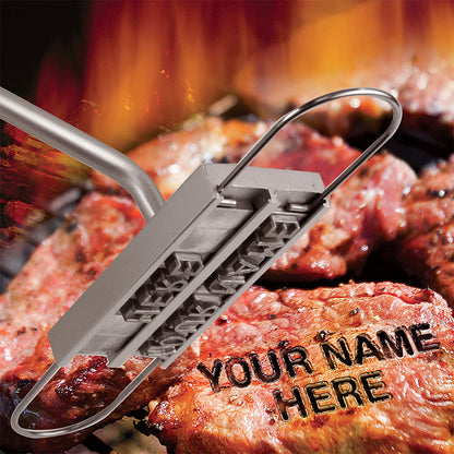 BBQ Meat Branding Iron Including Set of Letters