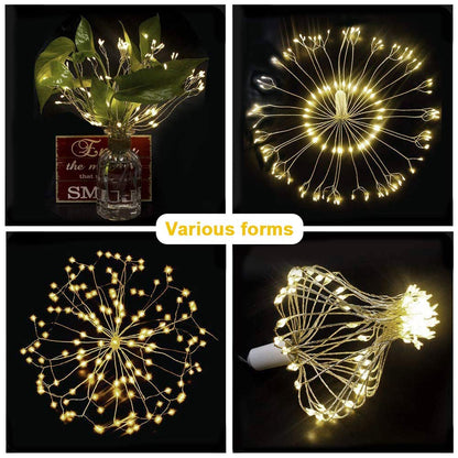 2Pcs 198 Bright Remote Control Explosion Star LED Fireworks Light