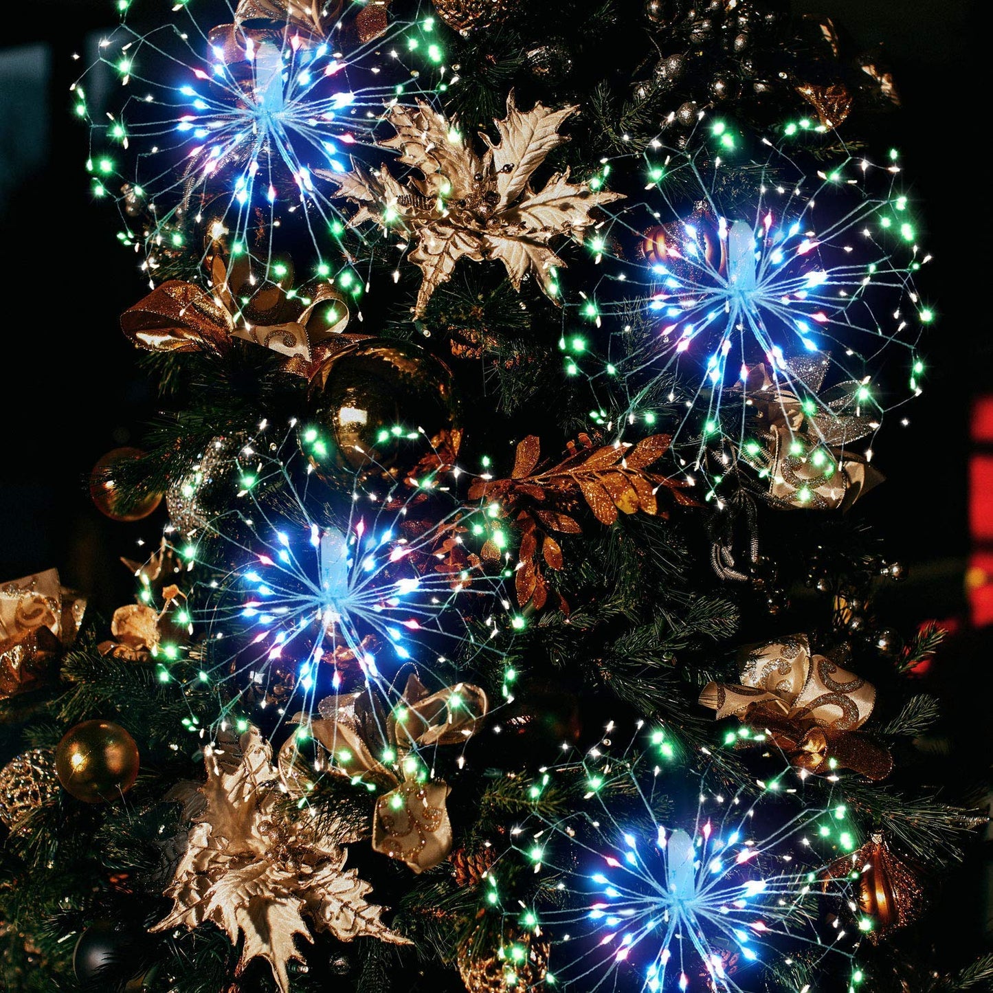 2Pcs 198 Bright Remote Control Explosion Star LED Fireworks Light