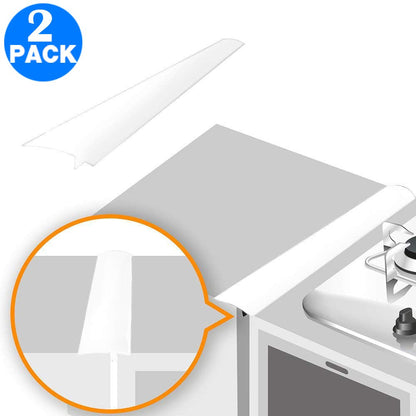 2Pcs or 4Pcs White 21 Inches Silicone Kitchen Stove Counter Gap Covers