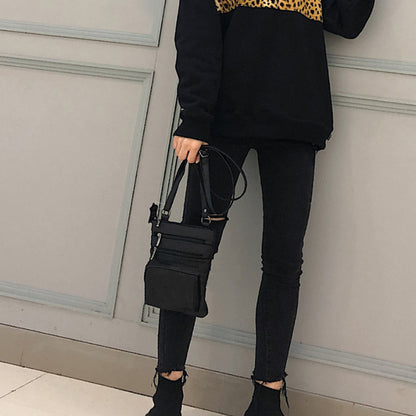 Womens Genuine Leather Crossbody Bag Shoulder Handbags Purses Brown