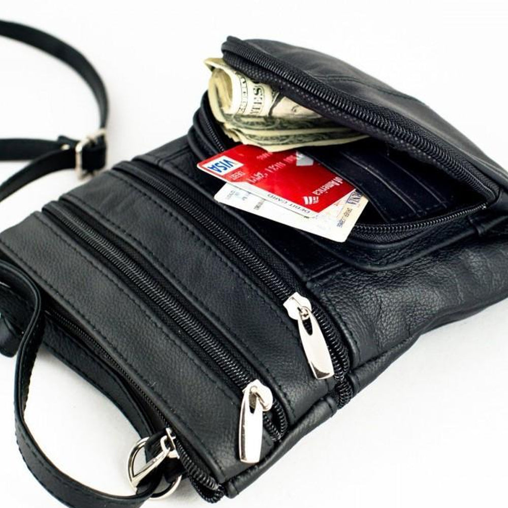 Womens Genuine Leather Crossbody Bag Shoulder Handbags Purses Brown