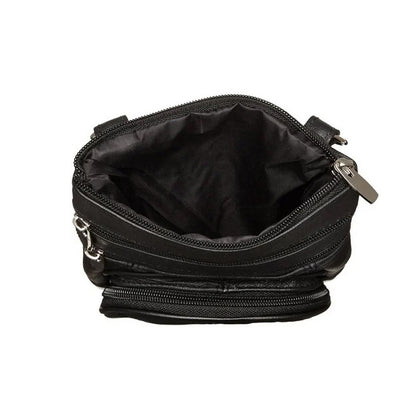 Womens Genuine Leather Crossbody Bag Shoulder Handbags Purses Brown