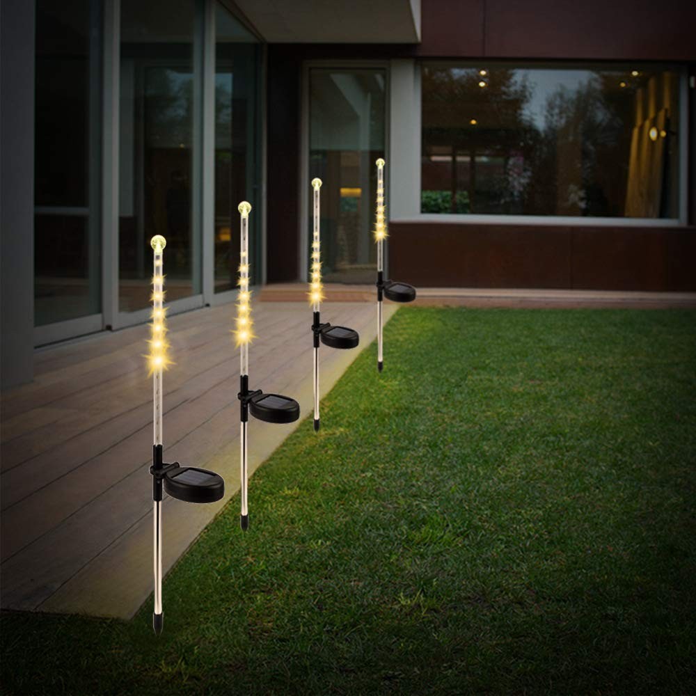 Warm 25 LED Meteor Shower Falling Rain Water Resistance Solar Powered Lights