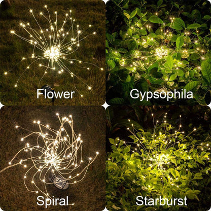 2 X DIY Solar Powered LED Lights Garden Decorative Lamps Home Decor