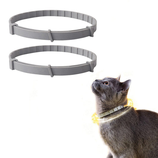 2Pcs 38cm Adjustable Flea Collar for Cats Flea and Tick Prevention Pets Collar