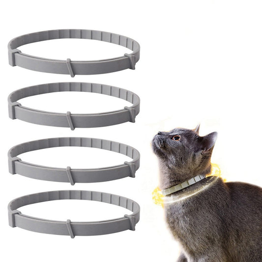 4Pcs 38cm Adjustable Flea Collar for Cats Flea and Tick Prevention Pets Collar