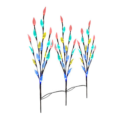 3PCS Solar Powered LED Leaf Tree Branch Lights Set