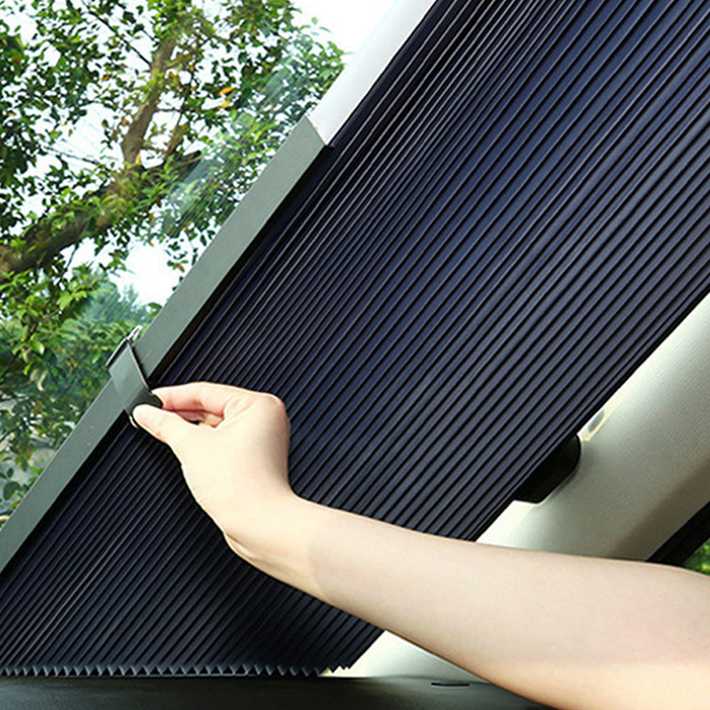 46cm Auto Car Front Windshield Sun Visor Retractable UV Protection Curtain