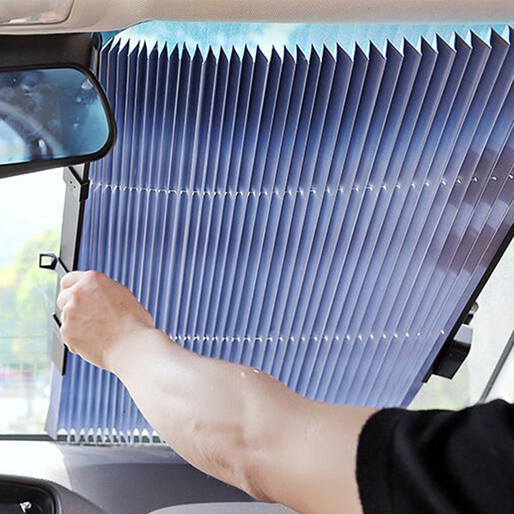 46cm Auto Car Front Windshield Sun Visor Retractable UV Protection Curtain