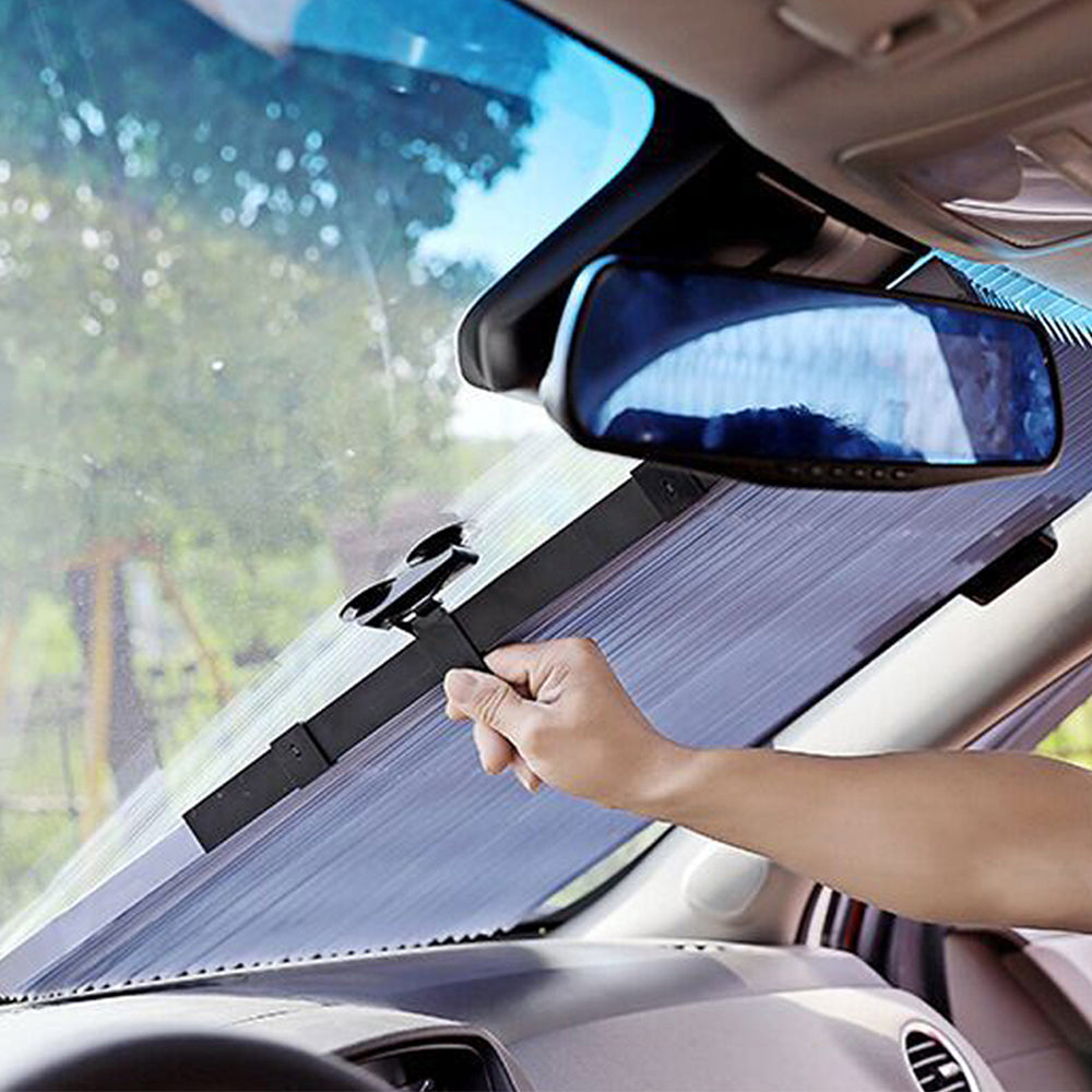 46cm Auto Car Front Windshield Sun Visor Retractable UV Protection Curtain