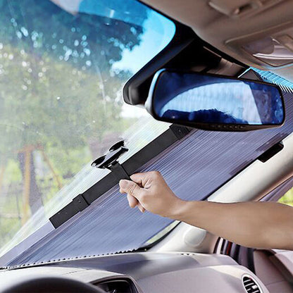 46cm Auto Car Front Windshield Sun Visor Retractable UV Protection Curtain